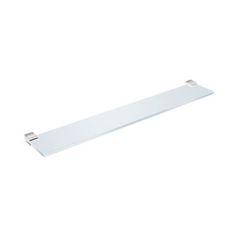 Stiklinė lentynėlė Jika CUBITO PURE, 600 mm, su laikikliais, matinis stiklas, chromas 
